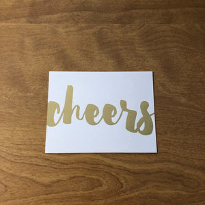 Cheers Gold Foil Blank Card 5 Pack