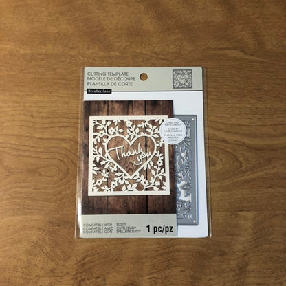 Recollections, Square, Thank You Heart Cutting Template Die, 542692