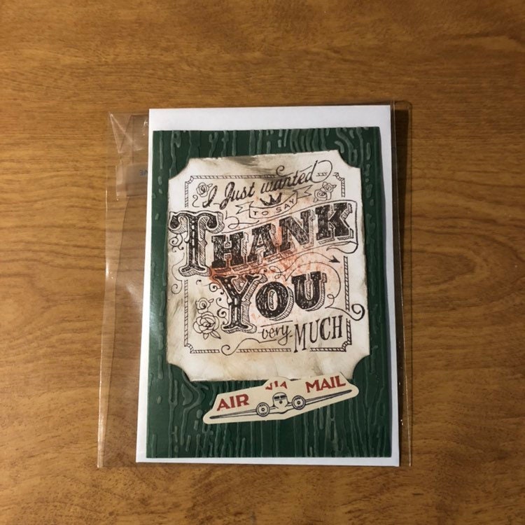 I just wanted to say thank you very much card Handmade Thank You Card Choice of One or All Three Cards