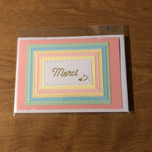 Load image into Gallery viewer, Merci, Fait Main Carte Française, Handmade French Thank You Card, Choice of One or Two Cards