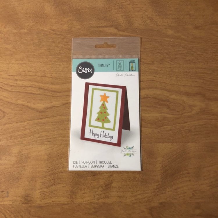 Christmas Tree, Sizzix Thinlits Die, By Debi Potter 660727 For Making Christmas Cards