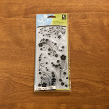 Load image into Gallery viewer, Inkadinkado Modern Flower Flourish 4 Piece Clear Stamp Set 60-30380