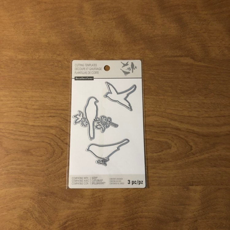 Recollections Bird Cutting Template Dies 3 Pieces