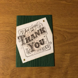 I just wanted to say thank you very much card Handmade Thank You Card Choice of One or All Three Cards