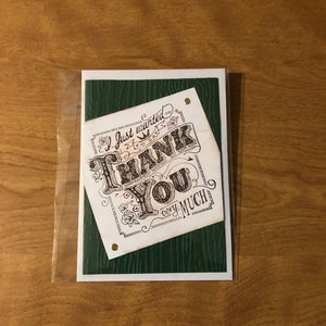 I just wanted to say thank you very much card Handmade Thank You Card Choice of One or All Three Cards