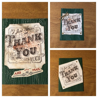 I just wanted to say thank you very much card Handmade Thank You Card Choice of One or All Three Cards