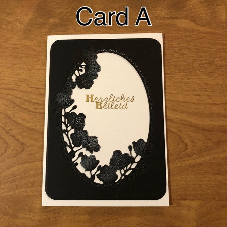 Herzliches Beileid Deutsche Sympathie Karten Handgemacht German Sympathy Cards Handmade, Choice of one or all 3 cards, HGCBC116
