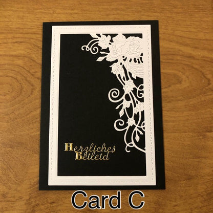 Herzliches Beileid Deutsche Sympathie Karten Handgemacht German Sympathy Cards Handmade, Choice of one or all 3 cards, HGCBC116