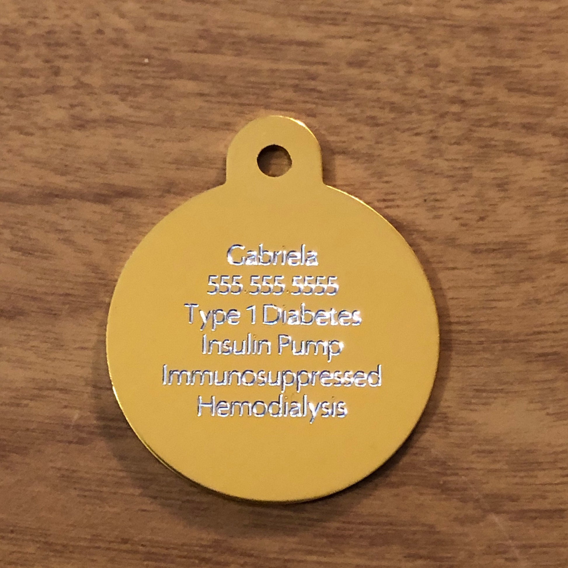 Large Circle, Personalized Aluminum Tag, Diamond Engraved, Dog Tag, Cat Tag, ID Tag, Kitty Tag, Puppy Tag, For Backpacks, Bags, Key Chains