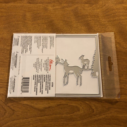 Sizzix, Winter Deer Card Front, Thinlits Die 659586 For Christmas Card Making