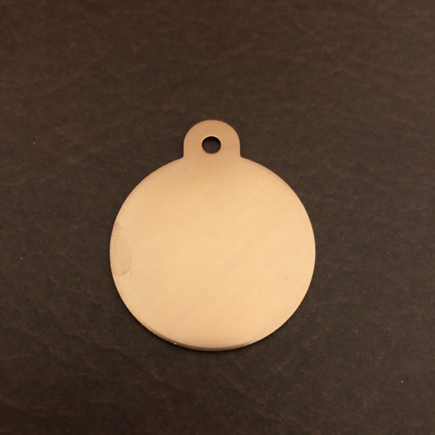 I'm Blind, Small Circle Aluminum Tag, Personalized Diamond Engraved, Pet Cat Dog Personal ID Tag For Bags Backpacks and Collars Key Chains