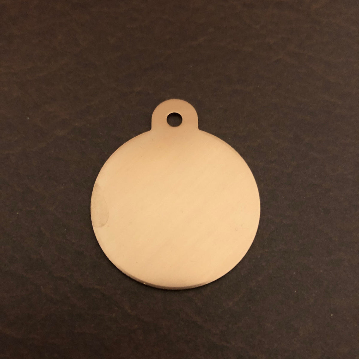 I'm Blind, Small Circle Aluminum Tag, Personalized Diamond Engraved, Pet Cat Dog Personal ID Tag For Bags Backpacks and Collars Key Chains