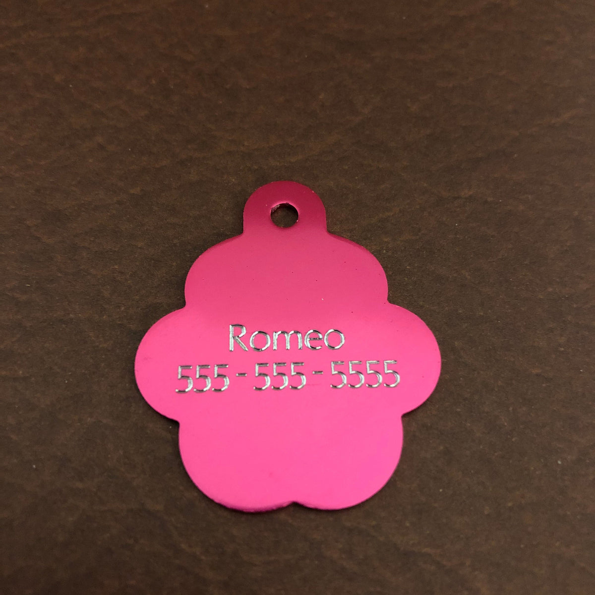 Paw Print Tag, Paw Shaped Tag, Dog, Cat, Puppy, Kitten, Small Animal and Pet Id Tag Personalized Diamond Engraved Aluminum Tags
