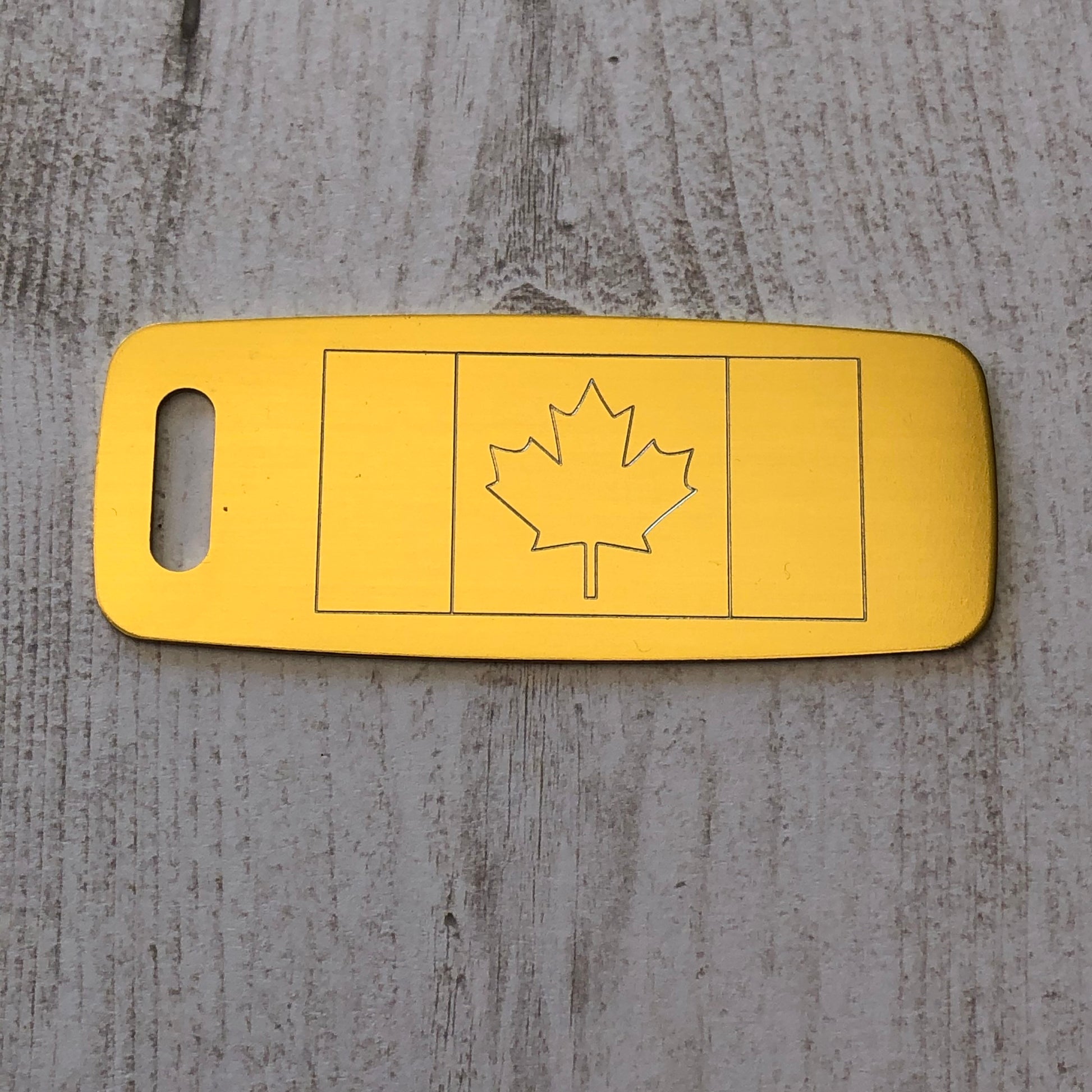 Canadian Flag, Aluminum Personalized Luggage Tag, Diamond Engraved, Perfect For Carry-on, Backpacks And Suitcases, CA2APLT2