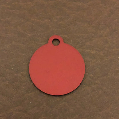 I was Rescued! Small Circle Aluminum Tag, Personalized Diamond Engraved, Cat Tag, Dog tag, Pet Tag, ID Tags, For Cat Collar, IWRSRC