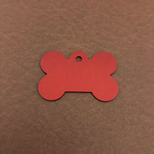 Load image into Gallery viewer, I&#39;m Loved, Large Red Bone, Personalized Aluminum Tag, Diamond Engraved, Dog Tag, Puppy Tag, For Dog Collar, Gift for Puppy, ILLRB
