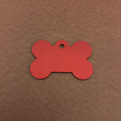 I'm Loved, Large Red Bone, Personalized Aluminum Tag, Diamond Engraved, Dog Tag, Puppy Tag, For Dog Collar, Gift for Puppy, ILLRB