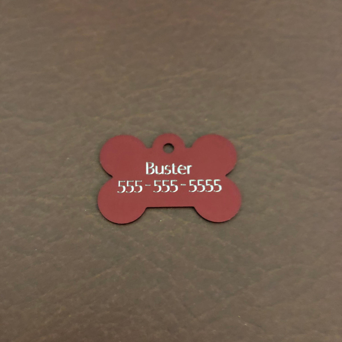 Hydrant Inspector Fire Hydrant Inspector, Large Red Bone Personalized Aluminum Tag, Diamond Engraved, Dog Tag, Puppy Tag, Tag for Dog Collar