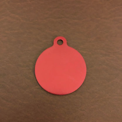 I Have Diabetes, Medical Alert Large Circle, Personalized Aluminum Tag, Diamond Engraved, Personal ID Tag Keychain For Daibetics