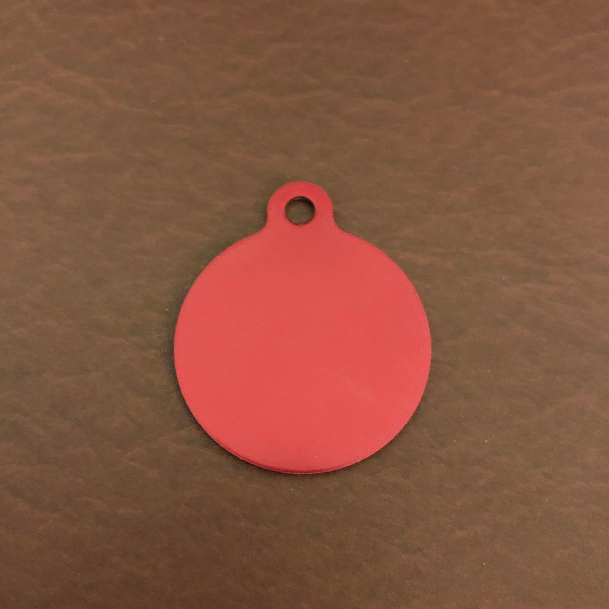 Horse, Large Red Circle, Personalized Aluminum Tag, Diamond Engraved, Personal ID Tag, Keychain, Dog Tag, Cat Tag, For Lost Keys