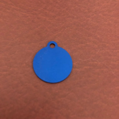 Sheriff, Sheriff Tag, Small Blue Circle Aluminum Tag, Personalized Diamond Engraved Cat ID Dog ID Cat tag Dog Tag Pet Tags Id Tags SBSBLUC