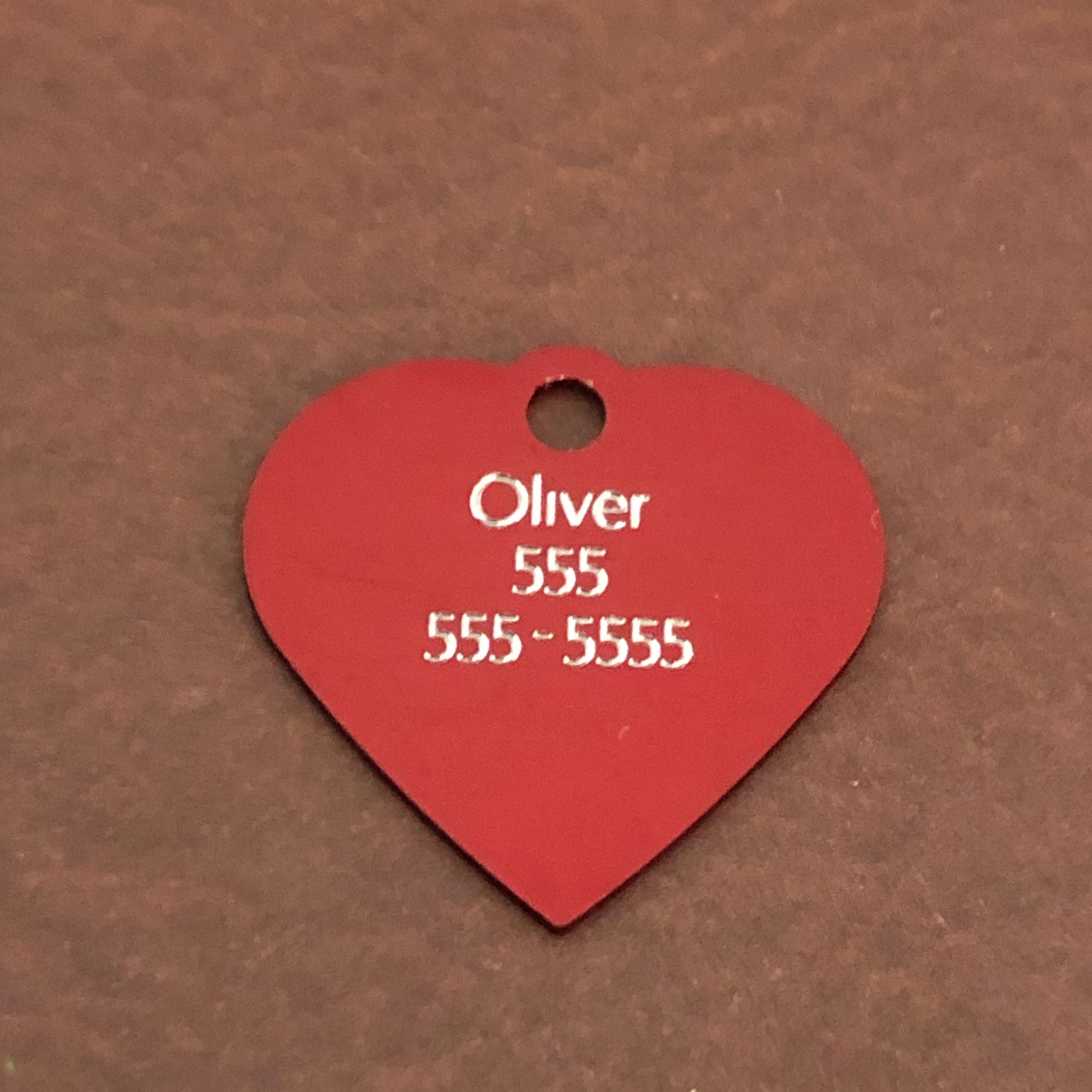 Spoiled, Small Red Heart Aluminum Tag, Personalized Diamond Engraved, Pet Tag, Cat Tag, Dog Tag, Tag For Bags, Backpacks, For Collars. SSRH