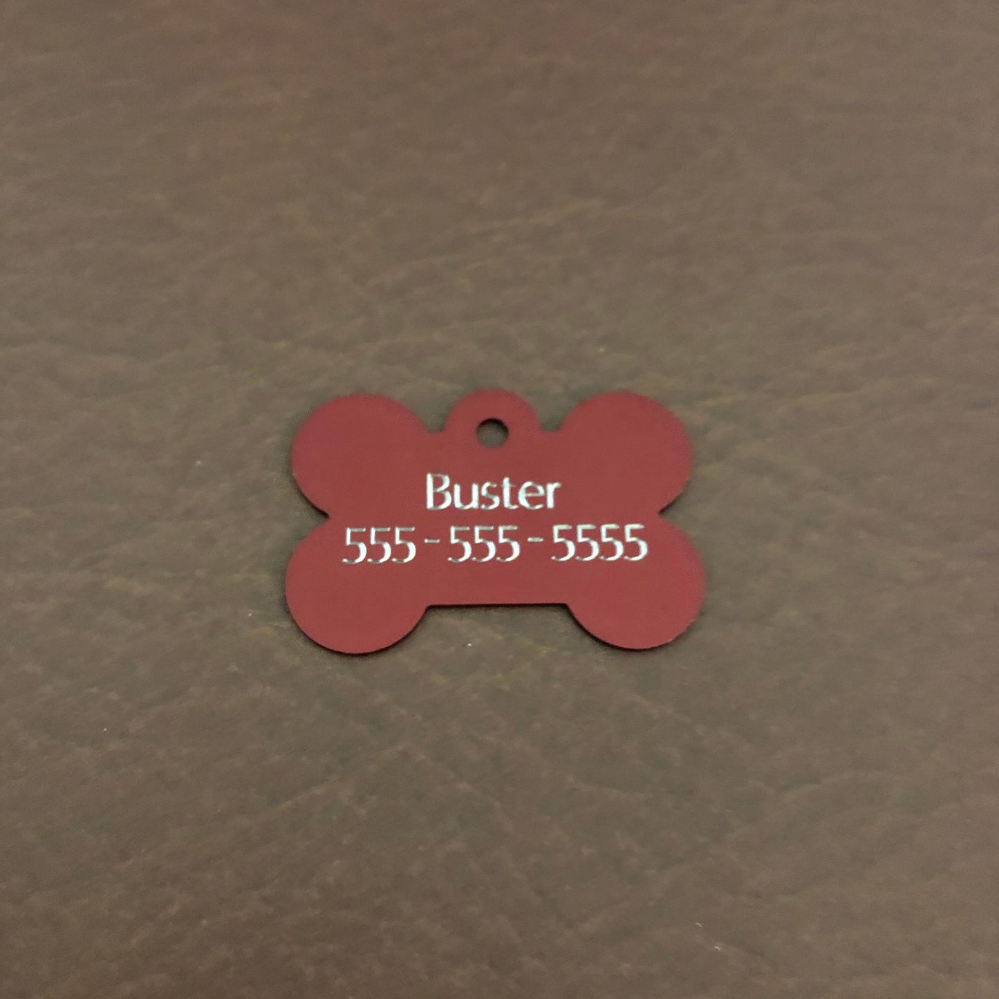 I'm Loved, Large Red Bone, Personalized Aluminum Tag, Diamond Engraved, Dog Tag, Puppy Tag, For Dog Collar, Gift for Puppy, ILLRB
