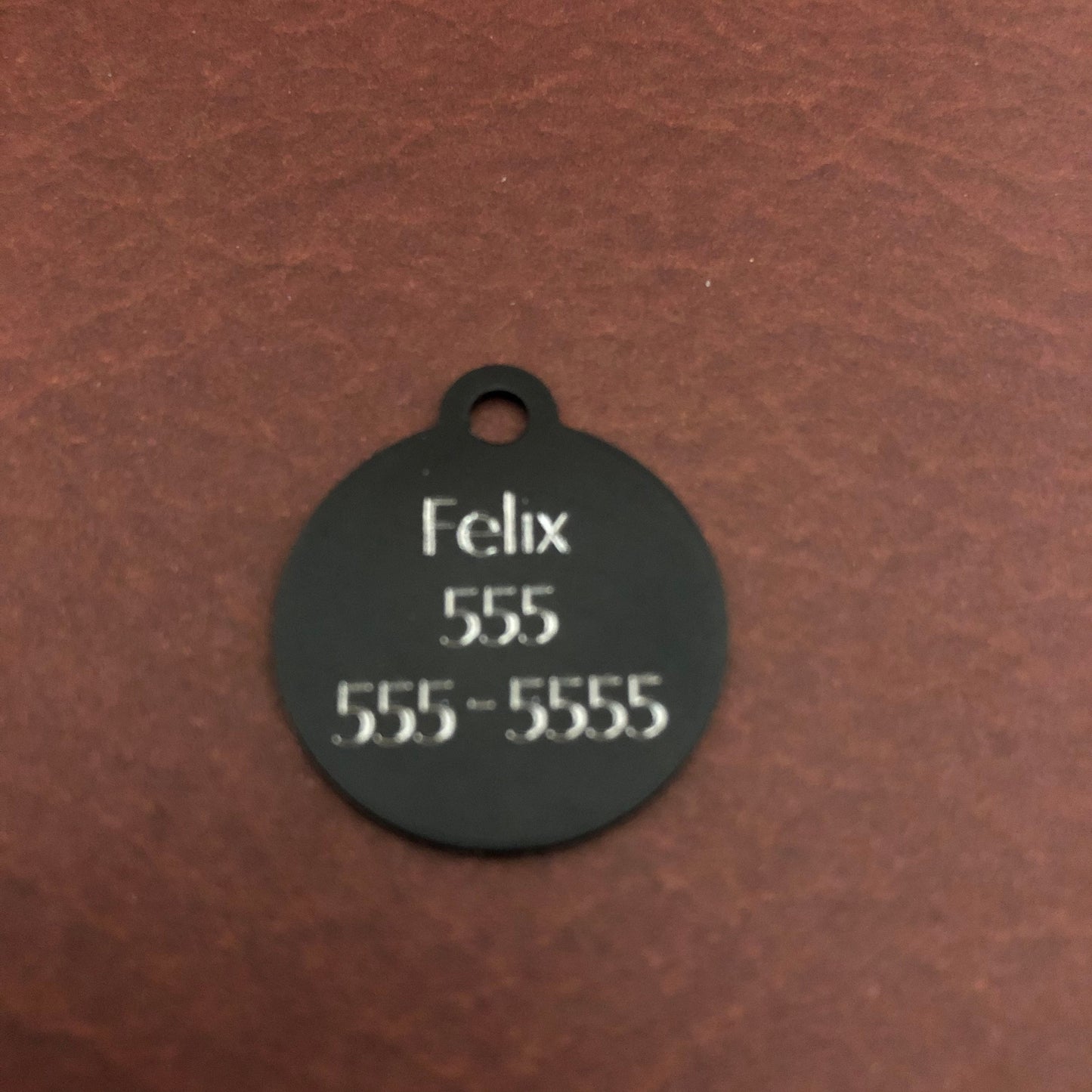 If I'm outside I'm lost Small Circle Aluminum Tag Personalized Diamond Engraved Cat Tag Dog Tag Puppy Tag Kitty Tag