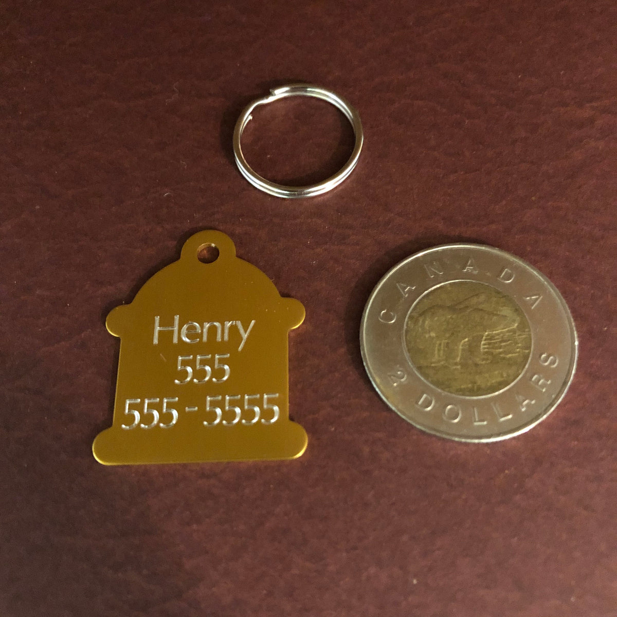 Dog, Large Fire Hydrant Aluminum Tag, Personalized Diamond Engraved, Puppy Tag, Dog Tag, Tag for Dog Collar Lost Dog ID, CAWPALHYT