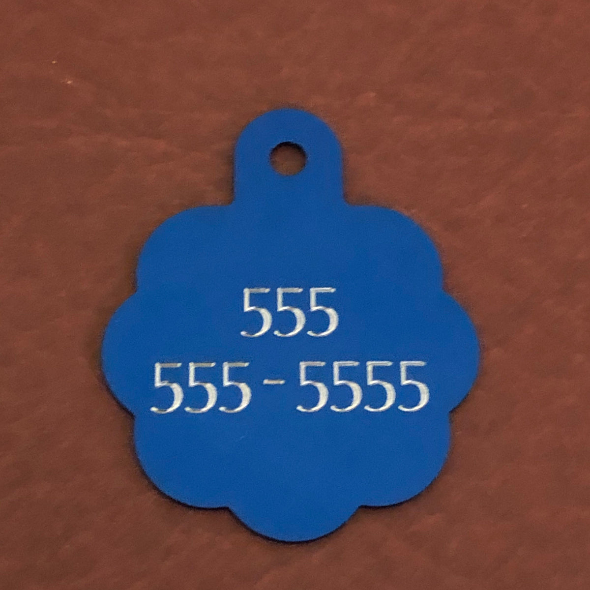 Canadian Flag, Large Blue Rosette Tag, Personalized Aluminum Tag, Diamond Engraved, Dog Cat Tag ID Tag Kitty Tag Puppy Tag CA2ALBRT