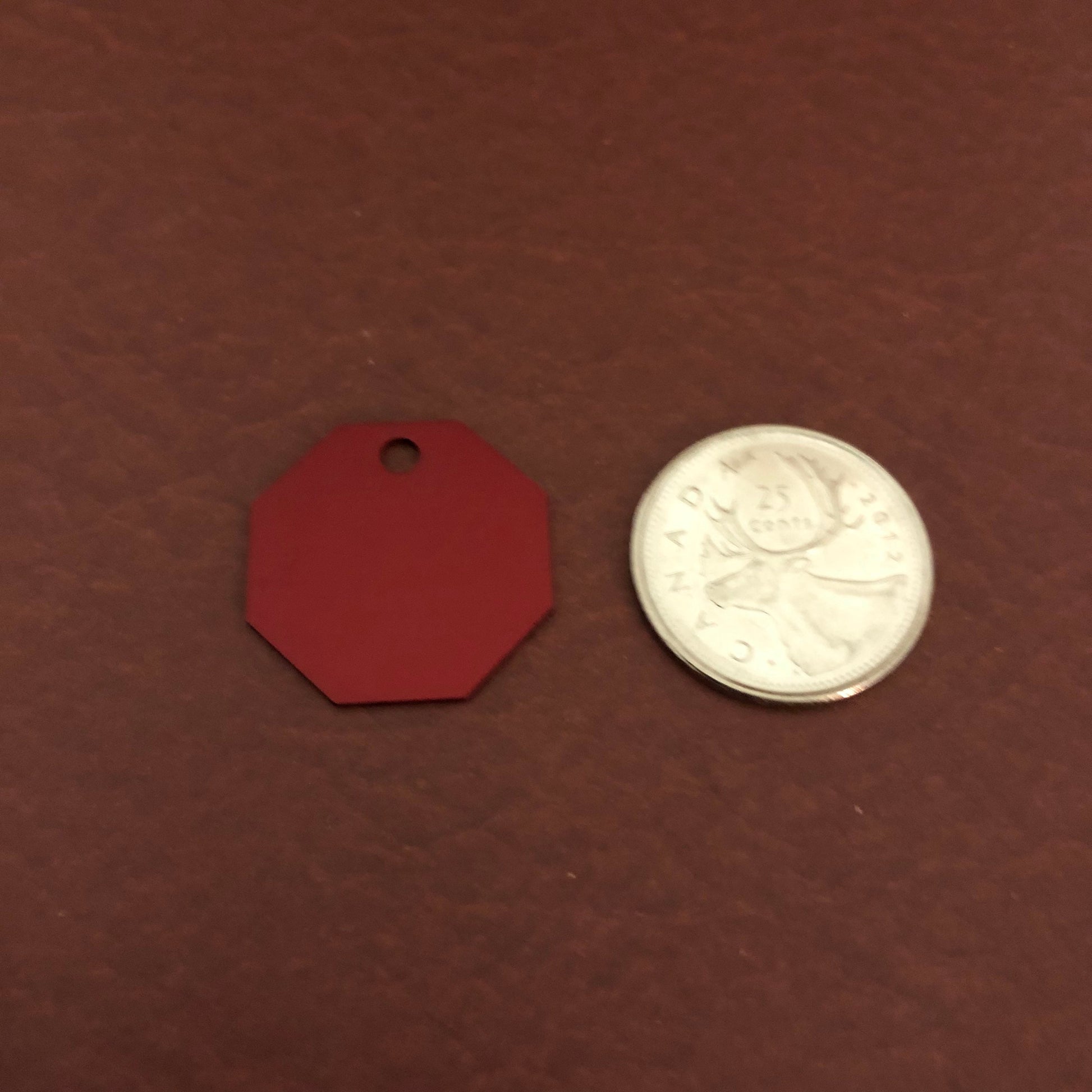 Oh Shit I’m lost, Small Stop Sign Aluminum Tag, Available in Gold or Red Personalized Diamond Engraved Cat Kitten ID Tags For Dog Collar