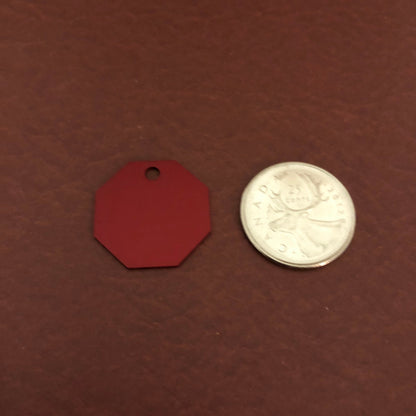 Oh Shit I’m lost, Small Stop Sign Aluminum Tag, Available in Gold or Red Personalized Diamond Engraved Cat Kitten ID Tags For Dog Collar