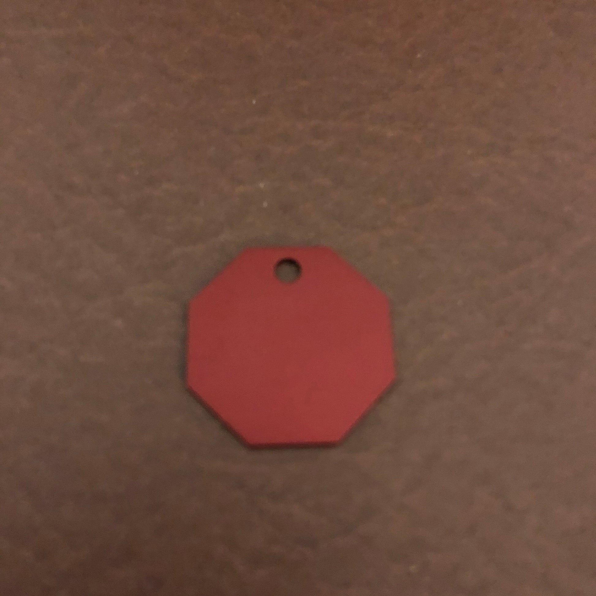 Oh Shit I’m lost, Small Stop Sign Aluminum Tag, Available in Gold or Red Personalized Diamond Engraved Cat Kitten ID Tags For Dog Collar