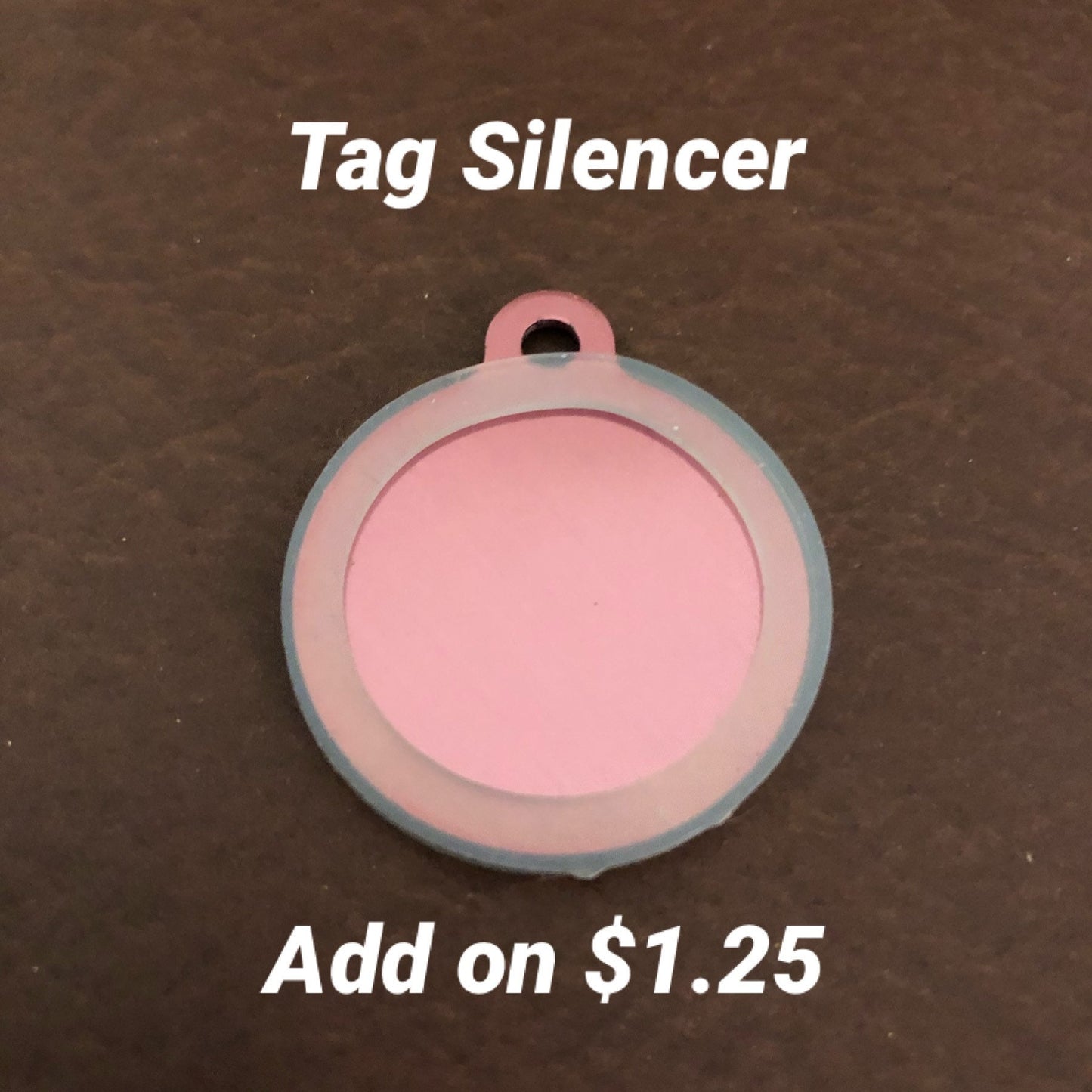 Tickled Pink Paws Large Circle Tag Personalized Aluminum Tag Diamond Engraved Puppy Tag Kitty Tag Dog Tag Cat Tag