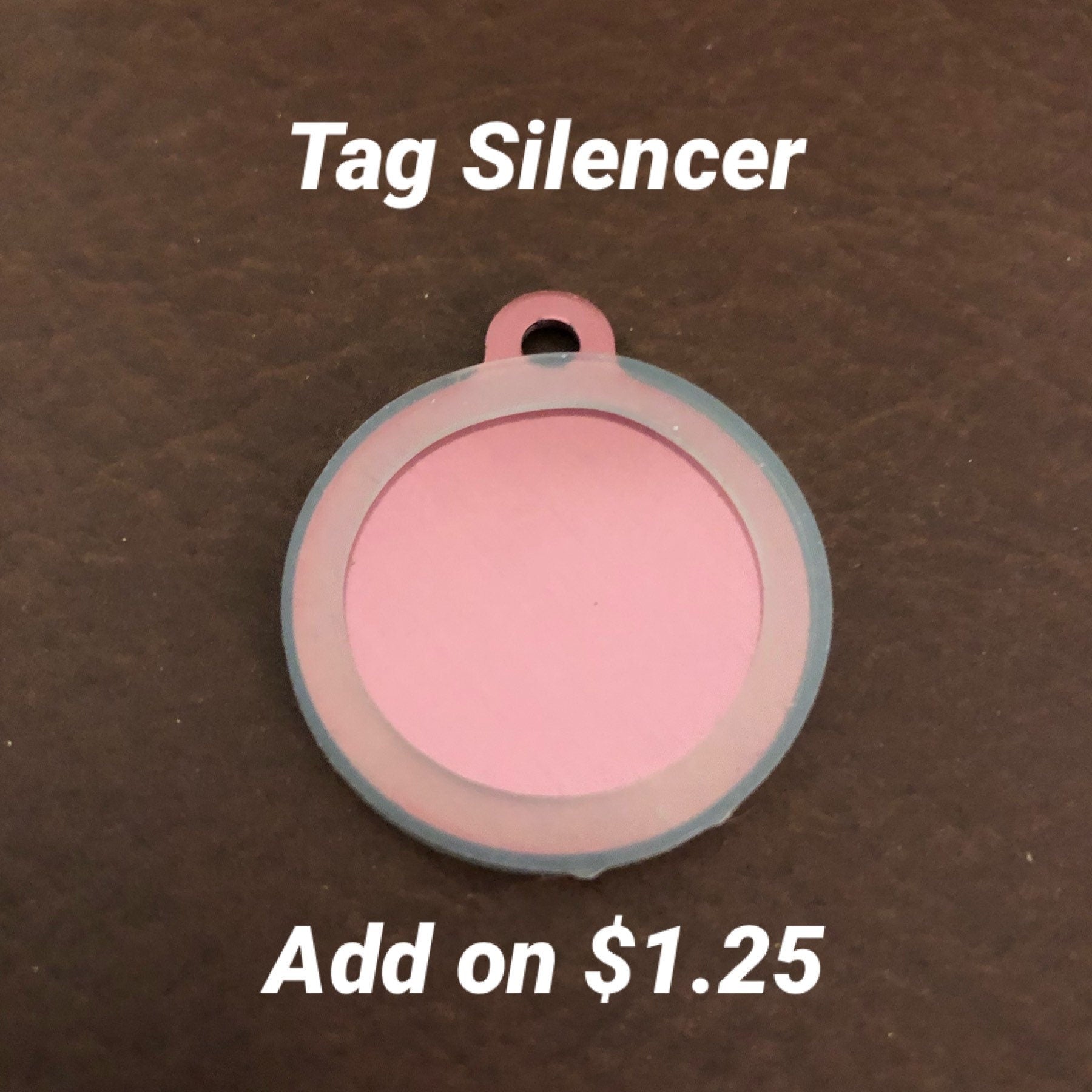 Tickled Pink Paws Large Circle Tag Personalized Aluminum Tag Diamond Engraved Puppy Tag Kitty Tag Dog Tag Cat Tag