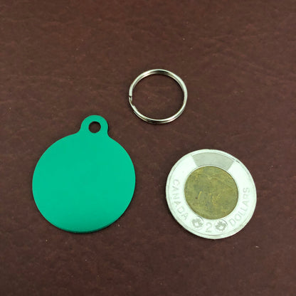 Earth Day Dog Tag Cat Tag Large Circle Tag Personalized Aluminum Tag Diamond Engraved Puppy Tag Kitty Tag Keychain Key Chains