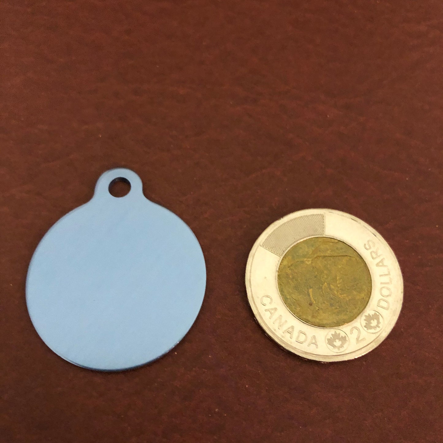 Wet Paint Dog Tag Large Circle Tag Personalized Aluminum Tag Diamond Engraved Puppy Tag