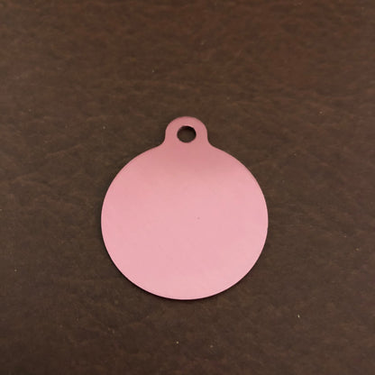 Heart With Bones Dog Tag Cat Tag Large Circle Tag Personalized Aluminum Tag Diamond Engraved Puppy Tag Kitty Tag For Dog Collar
