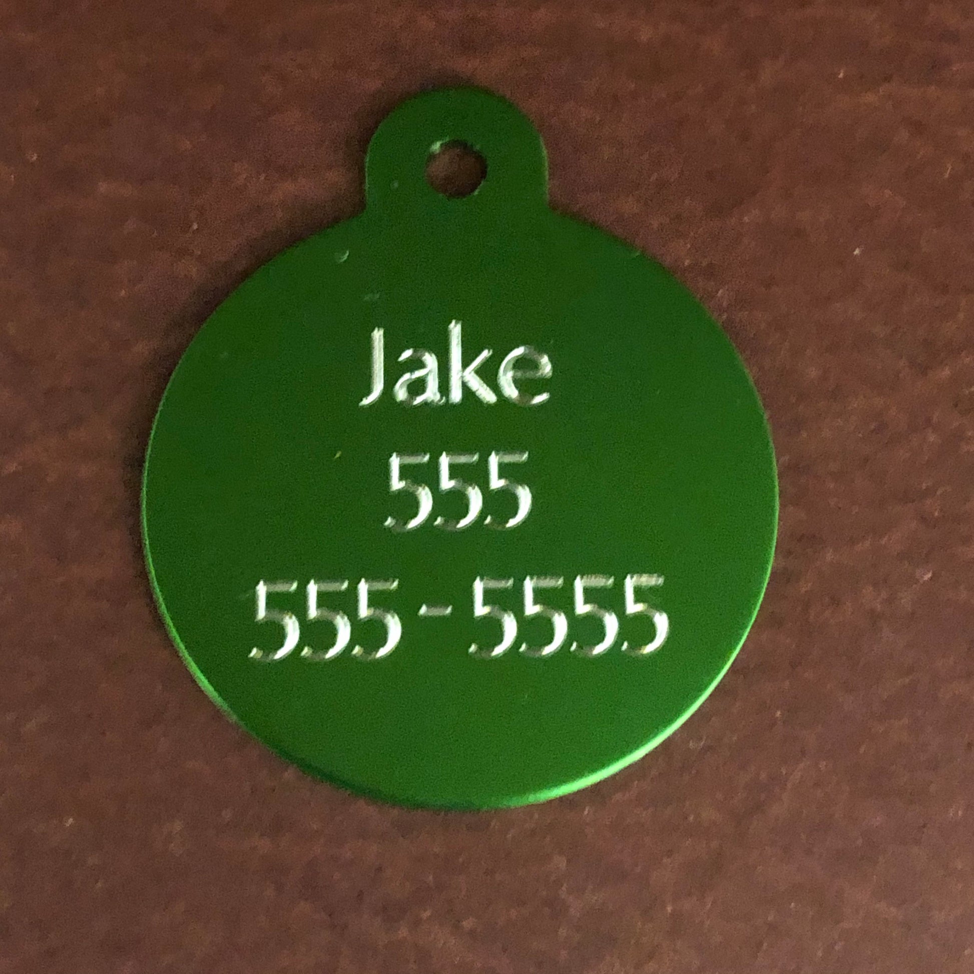 Dog House, Large Circle Aluminum Tag, Personalized Diamond Engraved, Cat, Dog Human ID Tag For Bags, Backpacks, Key Chain Keychain CAYyAPLCT