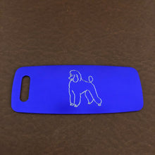 Load image into Gallery viewer, Poodle Dog, Aluminum Personalized Luggage Tag Diamond Engraved Perfect For Carry-on, Backpacks And Suitcases, CAFAPLT