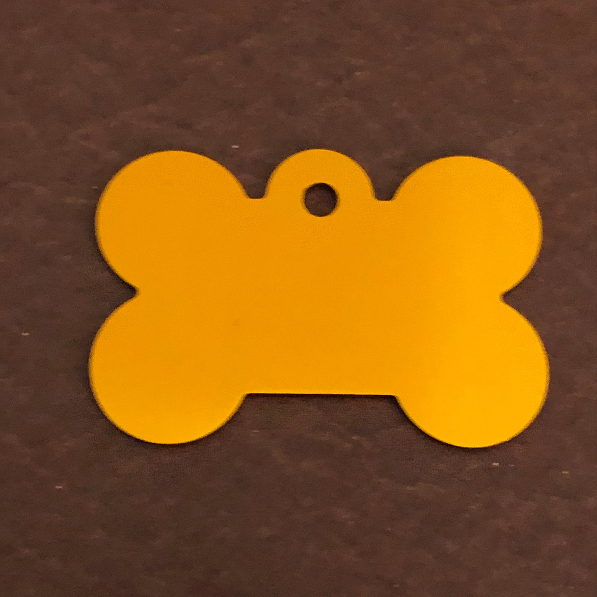 Hot Dog Design Large Orange Bone Personalized Aluminum Tag Diamond Engraved Dog Tag Cat Tag Small Animal Tag Kitty Tag Puppy Tag