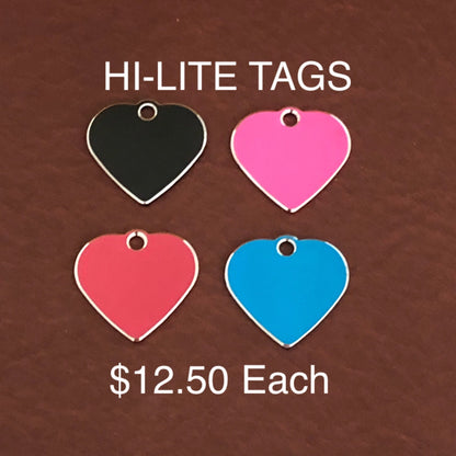 I'm Blind, Small Heart Aluminum Tag, Personalized Diamond Engraved, Pet Tag, Cat Tag, Dog Tag, ID Tag, For Bags, Collars Key Chains, IMBSH