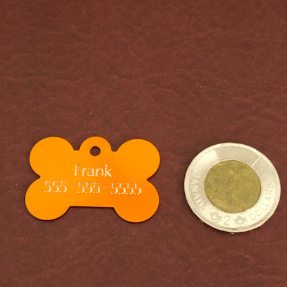 Cocker Spaniel Dog, Large Bone Tag, Aluminum Personalized Diamond Engraved, Dog Tag, Pet Tag, ID Tags, For Dog Collar, Puppy Tag, CABAPLBT