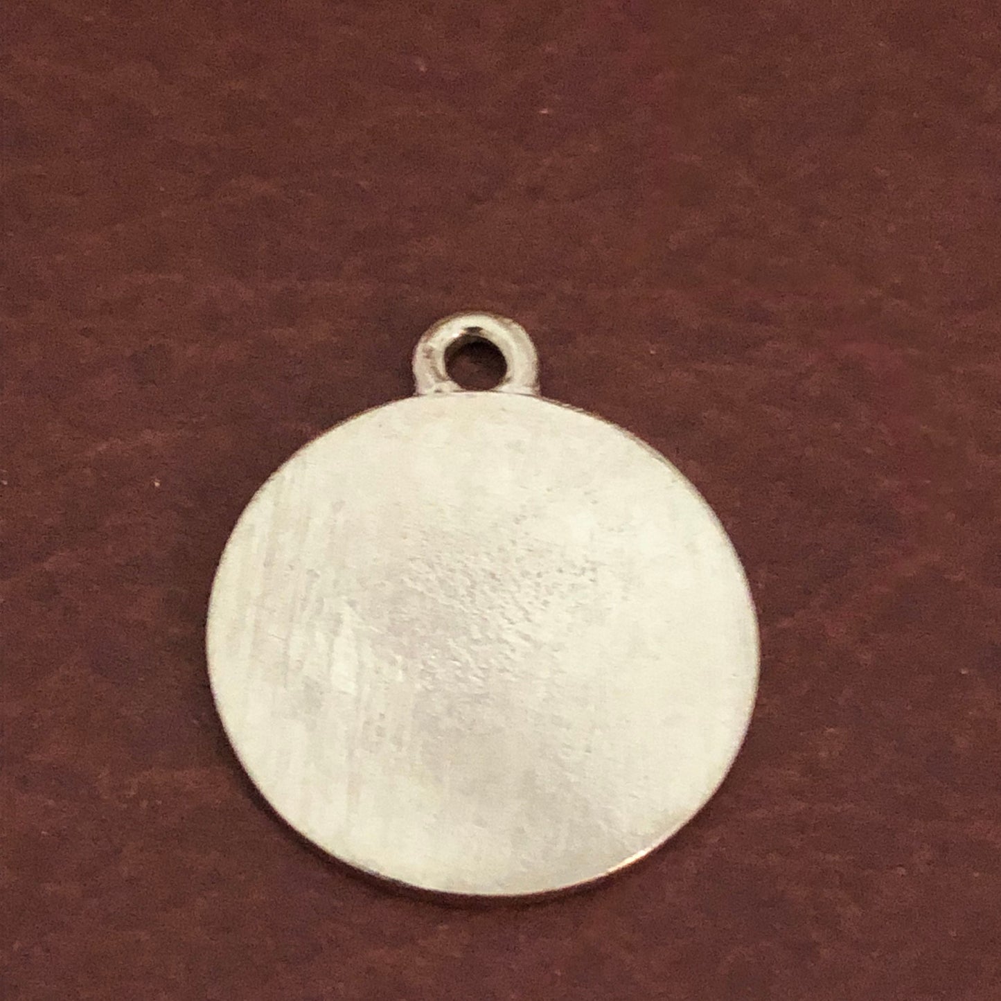 Hammered Horseshoe Tags, Pink Horseshoe, Large Pewter Circle Tag, Personalized Diamond Engraved, Dog Tag, Cat Tag For Dog Collar. Keychain