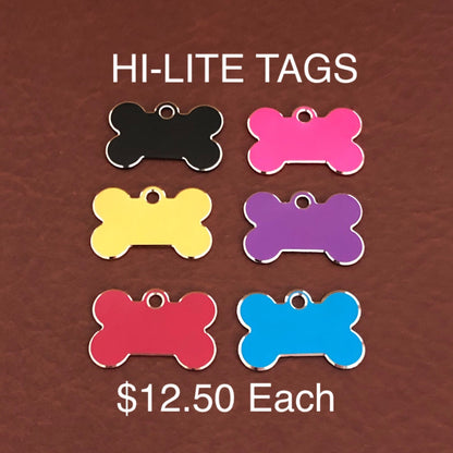 Oh shit I’m lost, Large Bone Personalized Aluminum Tag, Diamond Engraved, Dog Tag, ID Tag, Puppy Tag, For Dog Collar Lost Dog ID