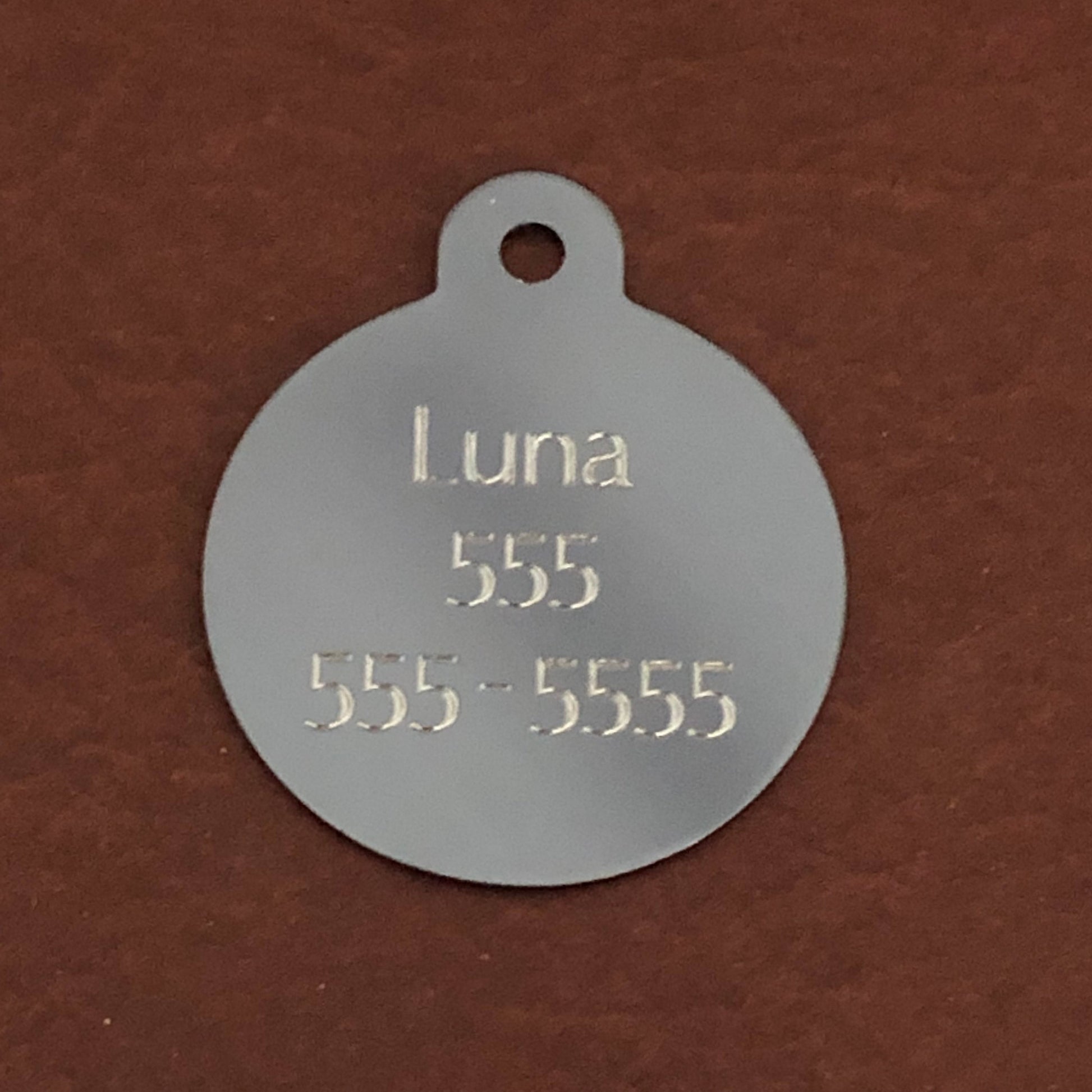 Bumblebee Bee Large Circle Aluminum Tag Personalized Diamond Engraved Cat Dog Human ID Tag for Bags, Backpacks, Key Chain Keychain CAgAPLCT