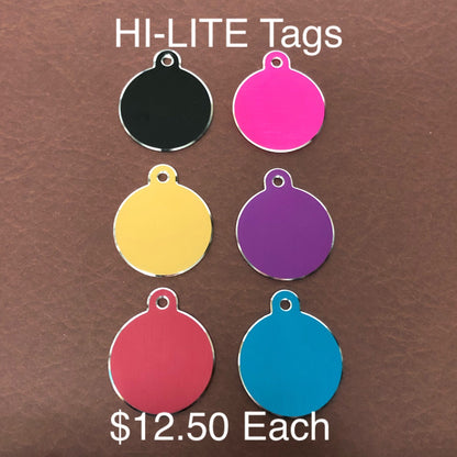 I'm Blind, Large Circle Aluminum Tag, Personalized Diamond Engraved, Cat Tag, Dog Tag, Puppy Tag, ID Tags, For Dog Collar, For Cat Collar