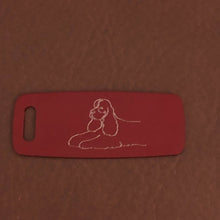 Load image into Gallery viewer, Cocker Spaniel Dog, Aluminum Personalized Luggage Tag, Diamond Engraved, Perfect for Carry-on, Backpacks and Suitcases, CABAPLT