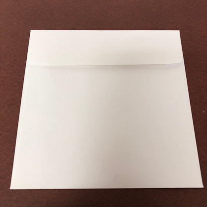 6" x 6" 15 x 15 cm Square Gummed Envelopes Pack of 25 Envelopes 28lb White Envelopes For Announcements, Invitations, Cards SGE6X6