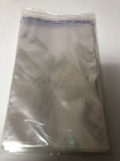 6" x 9" or 15 cm x 23 cm Crystal Clear Resealable Polypropylene Bags 100 in a Package